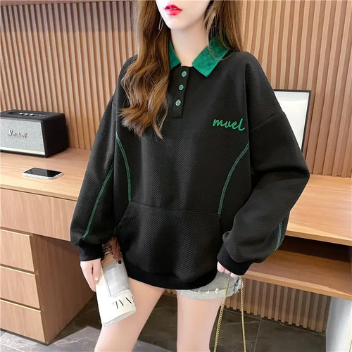 Nueva Sudadera Con Botones Holgados For Mujer Y2k Harajuku