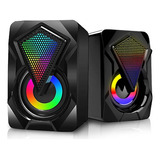 Parlantes Gamer Usb Rgb Pc Solo Usb