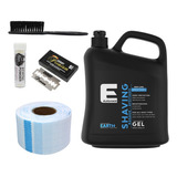 Kit Barbería Elegance Para Rasurado Afeitado Con Gel 2 L 5pz