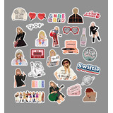 Packx27 Stickers Taylor Swift Vinilos Calcos Termos Compu