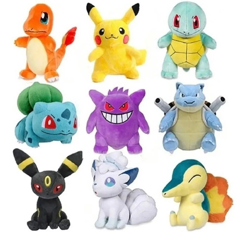 Peluche Pokemon Varios Personajes Principales Pikachu 22cm!!