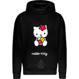 Poleron Hello Kitty - Ola - Gatita - Flores - Rosado - Niña - Niños - Hola Gatita - Estampaking