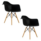 Set 2 Sillas Eames Mundo In Estocolmo Comedor Color De La Estructura De La Silla Negro