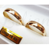 Alianzas Oro 18k 6gr Italiana Media Caña Cinta Casamiento Bo