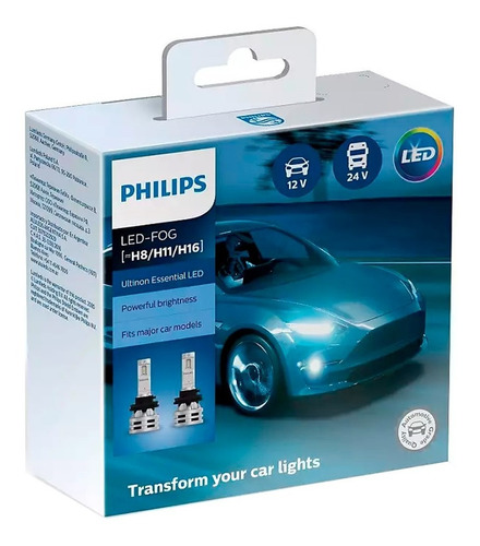 Kit Lampara H8 H11 H16 Led Cree Philips Ultinon Essential