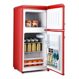 Tymyp Refrigerador Retro Con Congelador De 3.2 Pies Cubicos,