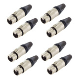 Neutrik® Nc3fxx® 8 Conectores Xlr Plata Hembra Nuevo 