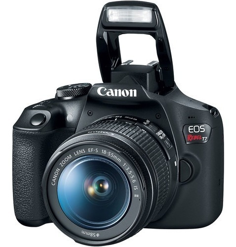 Câmera Canon Eos Rebel T7+ Com Lente Ef-s 18-55mm + Nf-e **