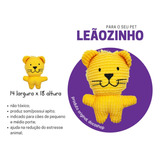 Brinquedo Pet Leãozinho Da Savana Com Apito 18cm Cor Amarelo Desenho Leão