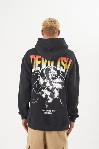 Buzo Canguro Oversize Con Frisa Marca El Don Modelo Devilish