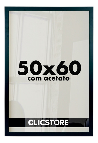 Moldura 50x60acetato Quadros Poster Foto Casa Parede Quarto Cor Preto