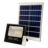 Refletor Holofote  Solar 200w 6000k+placa Solar Prova D´água