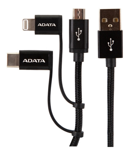 Cable Adata Micro Usb 3 En 1 Black