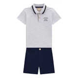 Conjunto Milon Infantil Menino Pólo Verão Masculino  