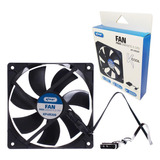 Cooler Pc Fan Para Gabinete Cpu 120mm Ventoinha 12x12 Preto