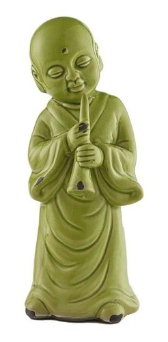 Buda Verde Figura Decorativa De Cerámica 33 Cm