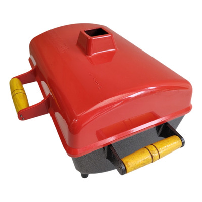Churrasqueira Durafort Perola Premium Bafo Portátil Alumínio Com Grelha Cor Vermelho