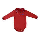 Body Infantil Masculino Baby Bless Gola Polo Vermelho-0124b