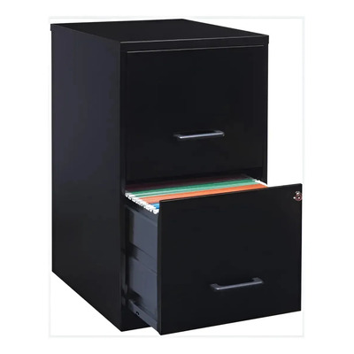 Hogojua Archivero Eco Dos Cajones Carta Negro Cómoda Negro Archivador Tipo Cajón Para Documentos De Oficina Ahorro De Espacio Y Gran Capacidad Archivador con cajón de información de oficina | Meses sin interés