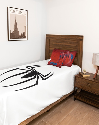 Manta Solteiro Aranha Homem-aranha Spider-man Quarto Fronha 