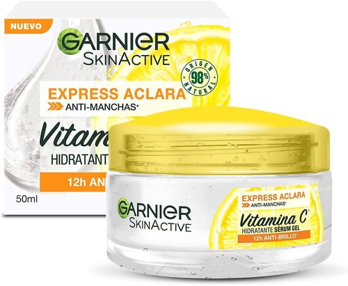 Facial Gel Hidrata Anti Brillo Garnier Skin Express Vitam C