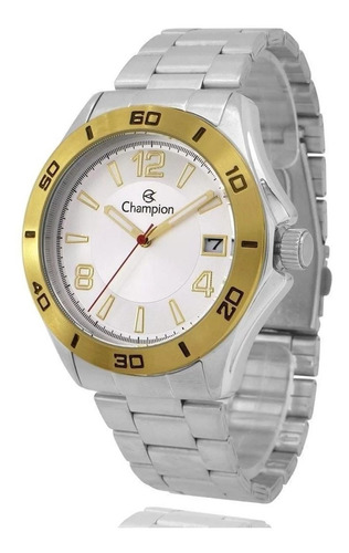 Relógio Champion Ca31186s Prata Champanhe Aço Inox Analógico