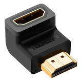 Adaptador De Vídeo Ugreen Hdmi Macho/hembra De 90 Grados, Negro