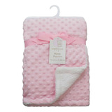 Manta Cobertor Bebê Rosa Bolhas Popcorn 75cmx1,00m Enxoval 