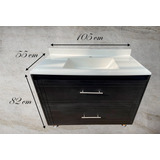 Mueble De Baño 105cm Nuevo Con Lavabo Moderno 2 Cajones Wc