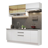 Cocina Integral Con Fregadero 200cm Glamy Madesa 09 Blanco