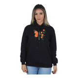 Moletom Blusa Feminino Agasalho Butterfly Believe Yourself