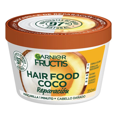 Garnier Fructis Hair Food Coco Mascarilla para pelo dañado, 350 ml | MercadoLibre