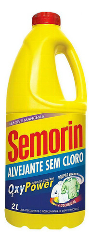 Alvejante Semorin Remove Mancha Sem Cloro Oxy Power 2 Litros