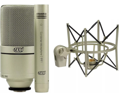 Kit Microfone Profissional Mxl 990/991 Com Shockmount Usm001