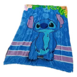 Cobertor Cunero Con Borrega De Stitch Para Bebe