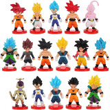 Dragon Ball Juguetes Mini Colección 16 Piezas 7 Cm Goku Etc