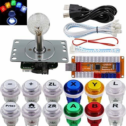 Controlador De Juego Arcade Led Usb Sj@jx Para Nintendo