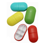 4 Pastilleros Pildora Remedio Capsula 6 Divisiones Pill Box