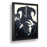 Quadro Decorat Poste Dragon Borning Classico Skyrim Vidro A3