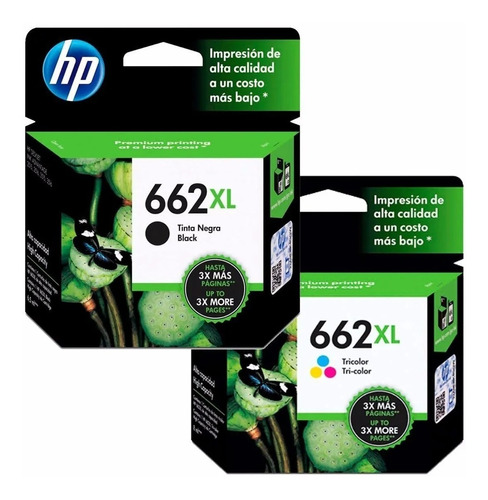 Combo Cartuchos Hp 662xl Original Hp Nuevos Sin Vencer Gtia