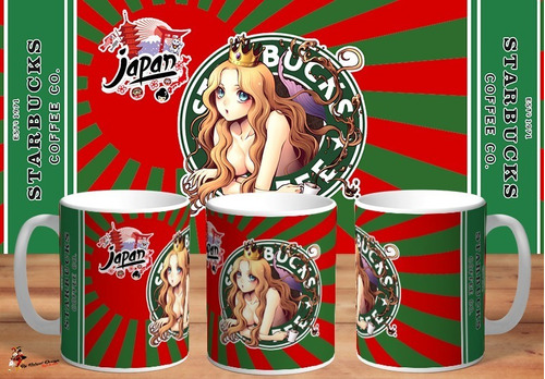 Taza Starbucks Japon Anime Hot Edicion Limitada 4k Art 04