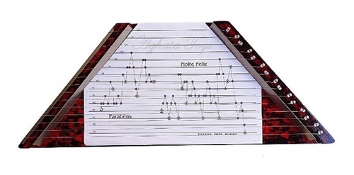 Cítara Mini Harpa De Madeira Brinde 11 Partituras E Palheta