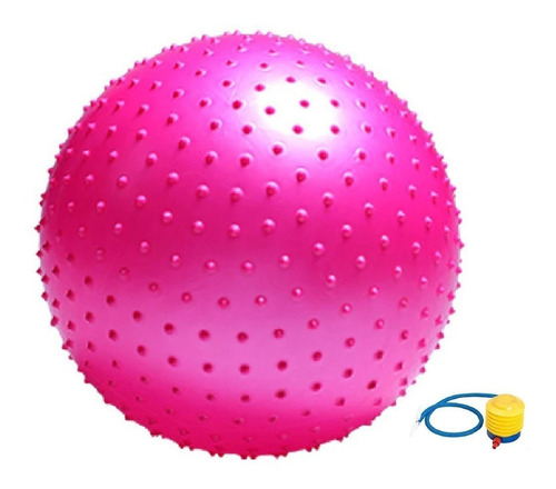 Bola Cravo Suíça De Pilates / Yoga Rosa De 65cm + Bomba