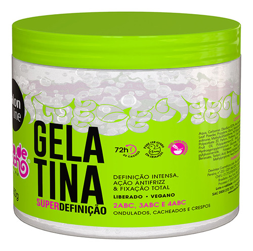 Gelatina #todecacho Salon Line Super Definição 550g Cachos