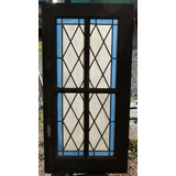 Ventana Vitreaux Antigua Cedro 113 X 56 X 4,5 Cms Sin Marco