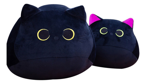 Kit De 2 Almohada De Peluche De Gato Negro De Sofá Con Dise