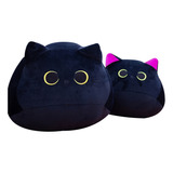 Kit De 2 Almohada De Peluche De Gato Negro De Sofá Con Dise