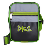 Shoulder Bag Dks Preto E Verde Refletiva Alça Regulável