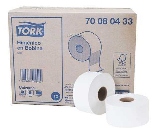 Higiénico Bobina Tork Universal, Caja Con 6 Rl De 350mts C/u