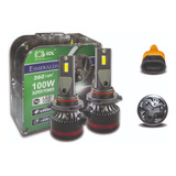 Kit 2 Foco Led 9005 Hid Led Csp Nitrogeno Canbus 200w Fija